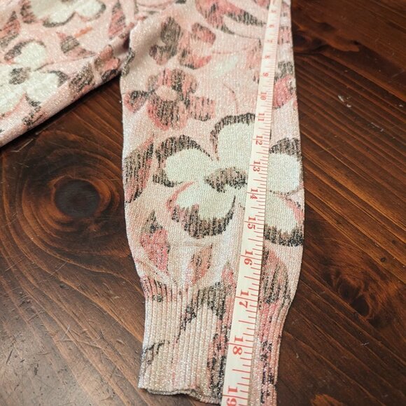 Alfred Dunner pink and gray lightweight cardigan - size Small - Picture 8 of 9